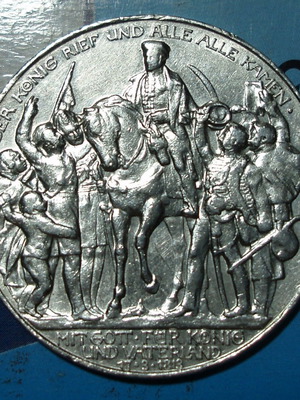 GERMAN STATES, PRUSSIA , COMMEMORATIVE  3 MARKS, WILHEM II, YEAR 1913.