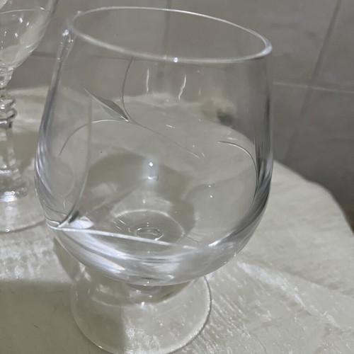 Crystal glasses new, set of 24 with delicate design