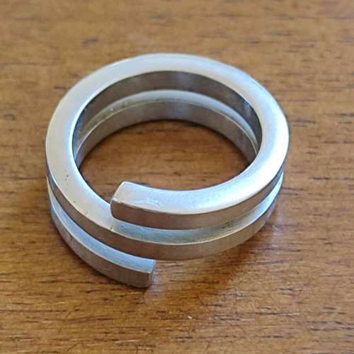 Stainless steel ring men's, like new, 19.8 mm