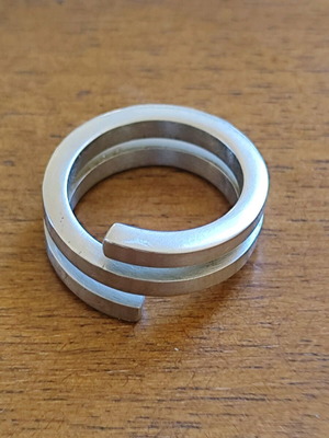 Stainless steel ring men's, like new, 19.8 mm