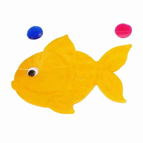 Yellow Fish decorative gel stickers new for glass