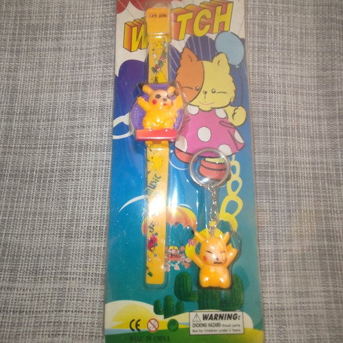 Picatchu watch and keychain, sealed, new