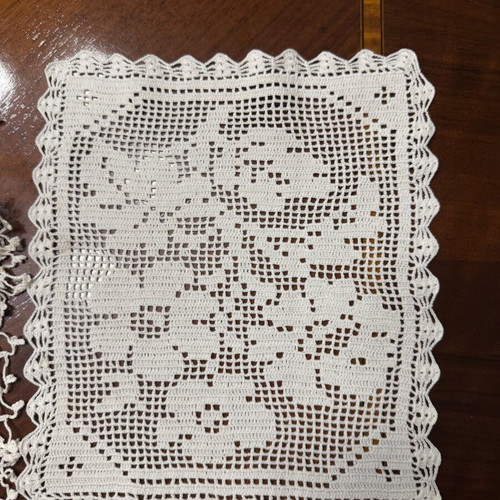 Table linens new, crochet and embroidery, pack of 8 pieces