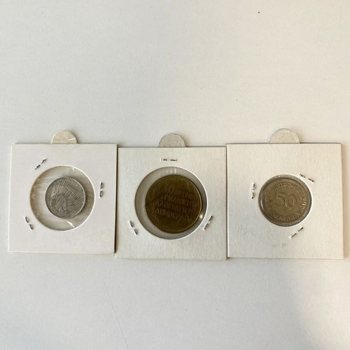 Collectible German coins used, set of 3