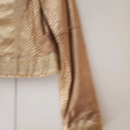 Gizia gold leather jacket new made of very soft leather