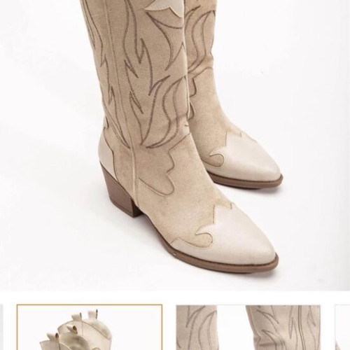 Cowboy boots new, beige, size 38