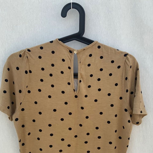 Short brown polka dot dress used, size M