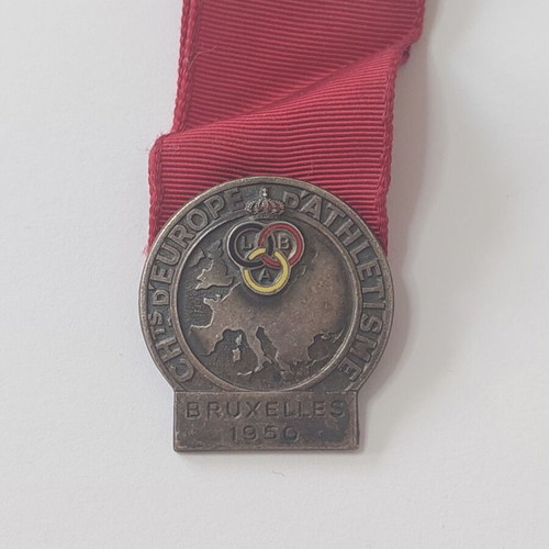 Pin Belgian Athletics Championship 1956 Brussels used