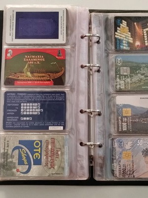 Album collection with 120 phone cards used