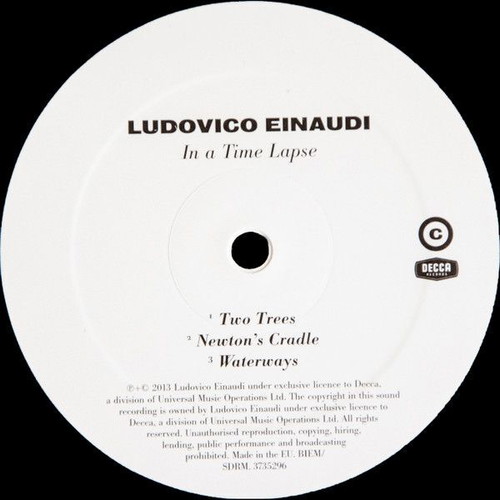 Ludovico Einaudi In a Time Lapse 2X LP like new, classical