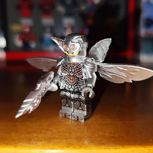 Parademon Silver figure like new with ball joint hands, wings, blaster
