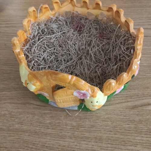 Easter ceramic basket
