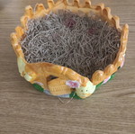 Easter ceramic basket