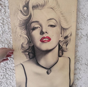 Red Lips Marilyn Monroe ψηφιακή εκτύπωση σε καμβά 65x40cm του 1990 από τα Sticky εκτυπώσεις