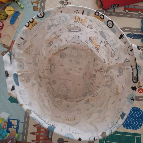 Etoile Children's Storage Basket fabric, like new, tractor design