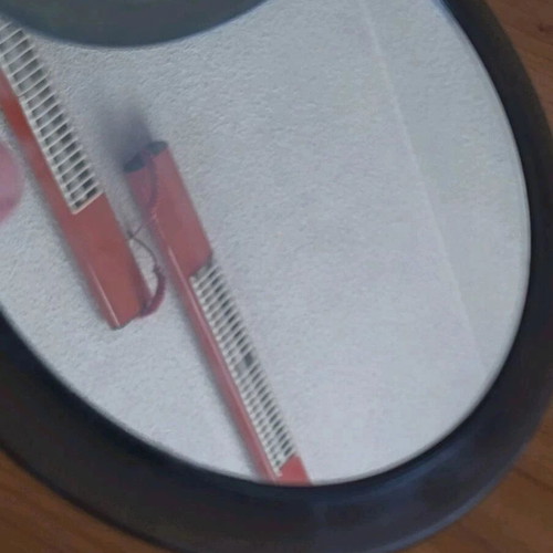 Double-Sided Mirror with Normal and Magnifying Side, Like New