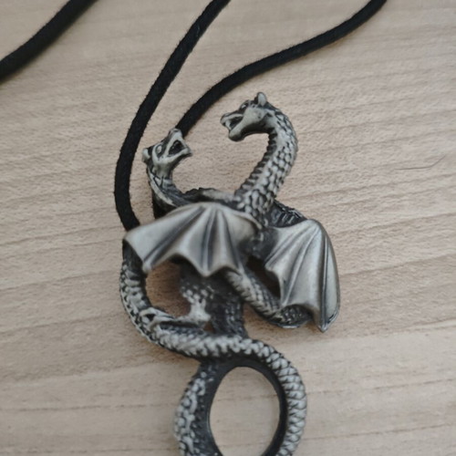 Metal Gemini Dragons Pendant like new