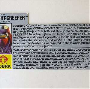 GI Joe "Night-Creeper" (1990)(US) filecard
