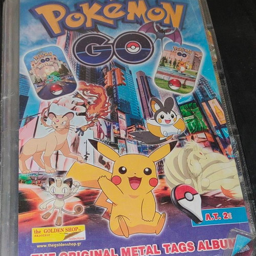 Pokemon GO The Original Metal Tags Album like new with 270 metal tags