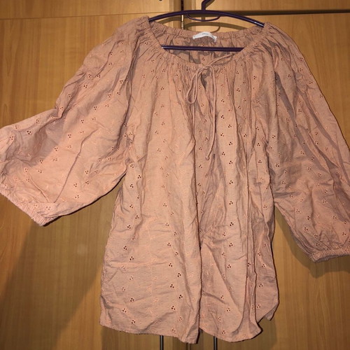 Mango women's balloon blouse pink like new, loose fit size M