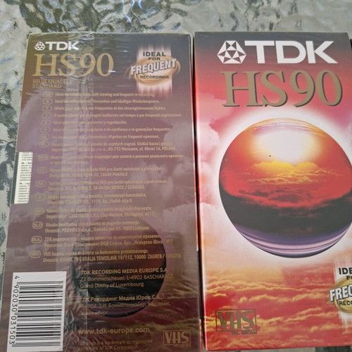 TDK 90 video cassettes sealed, pack of 4