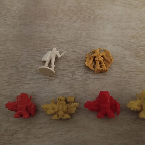 Military and robot figures used miniatures