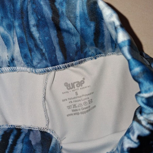Girls' leggings like new, blue and white, size S