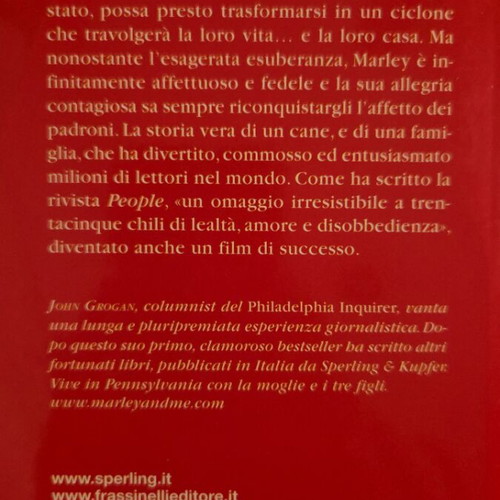 Io & Marley novel like new, Italian