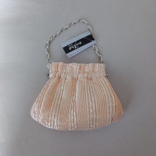 Evening satin bag embroidered with beads new
