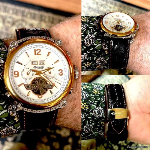 Ingersoll automatic giant 46mm watch with date and luminous feature