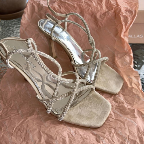 Tsakiris Mallas women's sandals size 39 like new, gray and silver