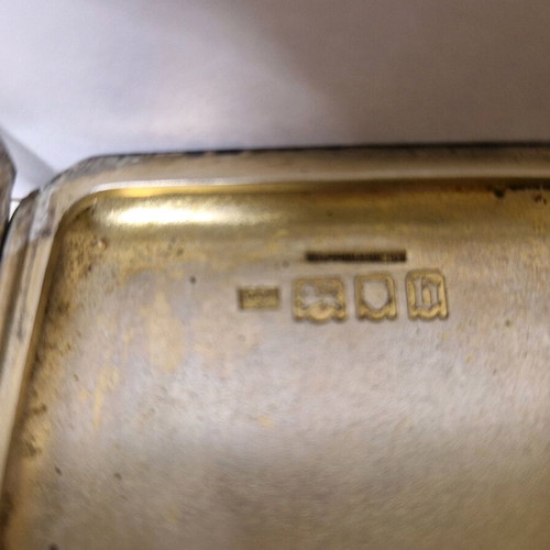 Cigarette case used, silver with slight wear