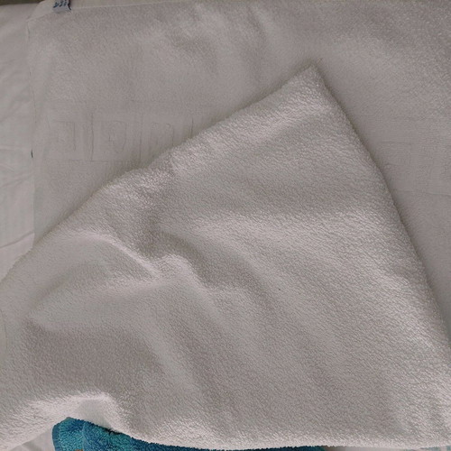 Beach and bath towels like new, 2 large, white and printed