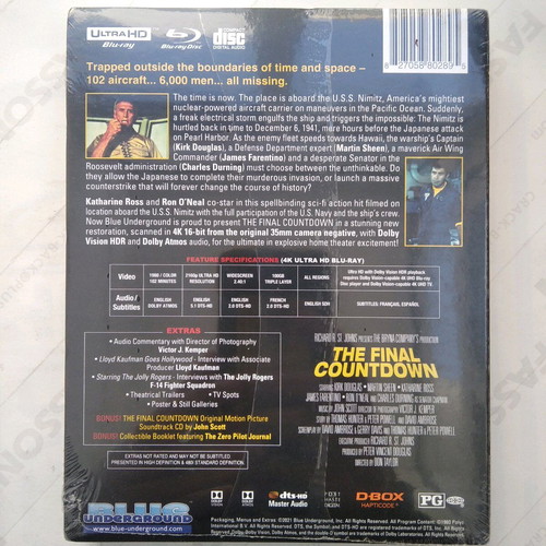 The Final Countdown Limited Edition 4K UHD Blu-ray with CD, English subtitles