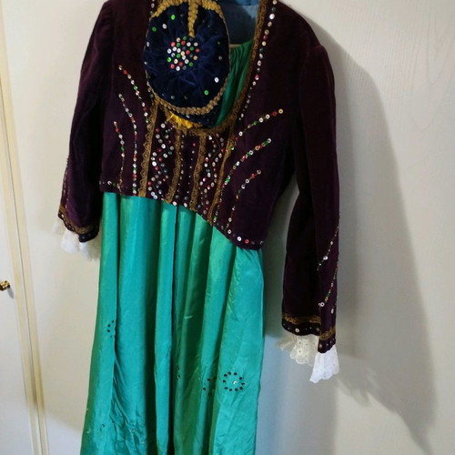 Traditional Amalia women's costume used, handmade with embroidery