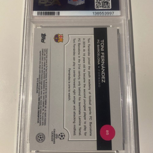 Toni Fernandez SSP Hero Variation PSA 9 Topps Chrome Rookie Card