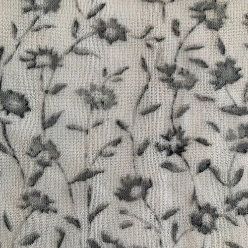 90s floral top XS/S, black and white