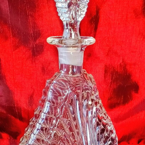Crystal decanter for special drinks new, height 24 cm