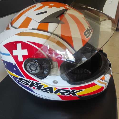 Shark S700 Zarco motorcycle helmet used with design, size Small