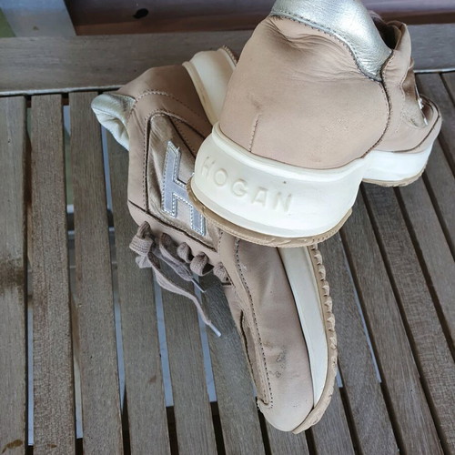 Hogan athletic shoes used, size 38.5, beige brown