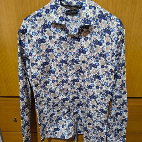 Tony Antonacci men's shirt size M slim fit floral pattern
