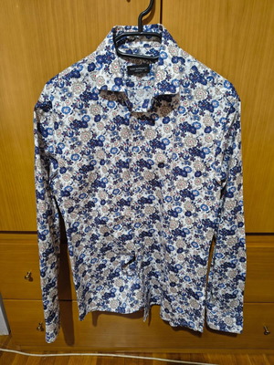 Tony Antonacci men's shirt size M slim fit floral pattern