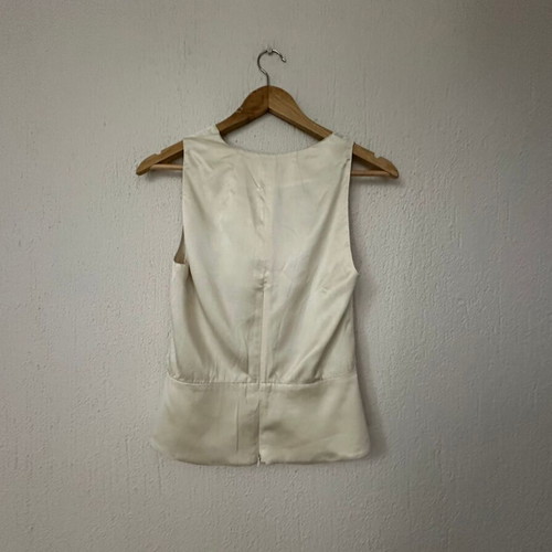 French Connection silk blend top like new, beige, size S