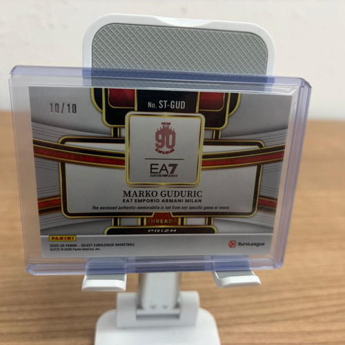 2025-26 Select EuroLeague Marko Guduric Threads Gold Cracked Ice Patch new