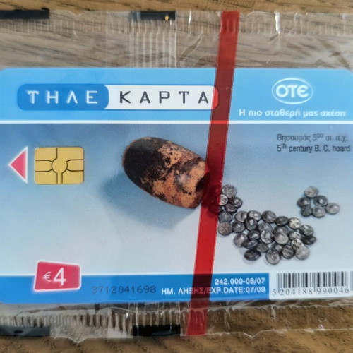 OTE Collectible Phone Card €4, Numismatic Museum Iliou Melathron, sealed