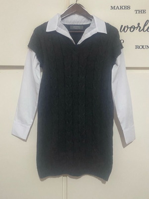 Primark long pullover like new with integrated collar and sleeves
