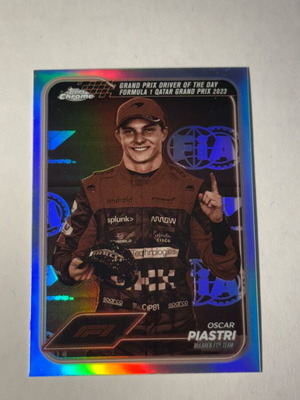 Oscar Piastri Refractor Topps Chrome 2024 κάρτα σαν καινούργιο