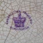 Αγγλική αντίκα οβάλ πιατέλα σερβιρίσματος μεταχειρισμένη, 19ος αιώνας Kannreuther Frauer