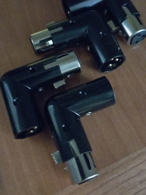 XLR adjustable 90-degree adapters set of 4, like new
