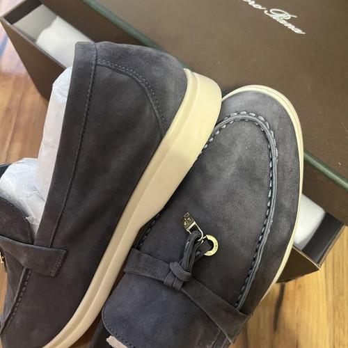 Loro Piana women's shoes like new, natural leather, size 38, blue